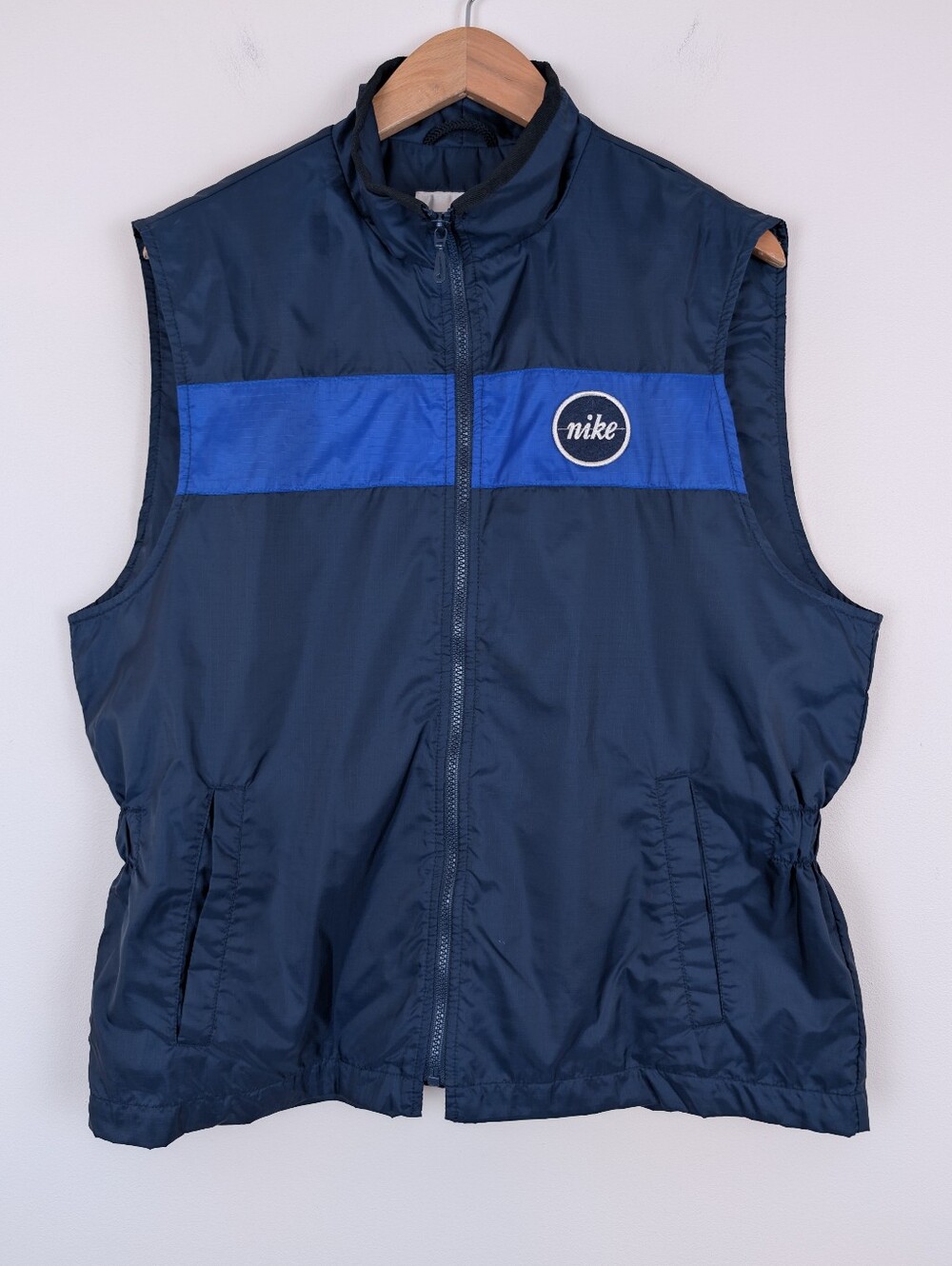 Vintage Nike Colorblock Circle Patch Mesh Lined Windbreaker Vest